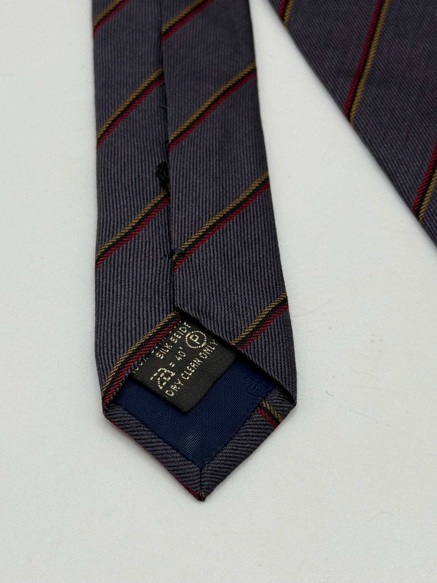 Grey silk tie