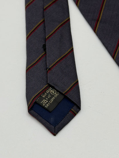 Grey silk tie